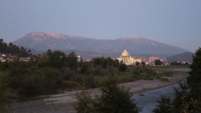 The new university at dusk