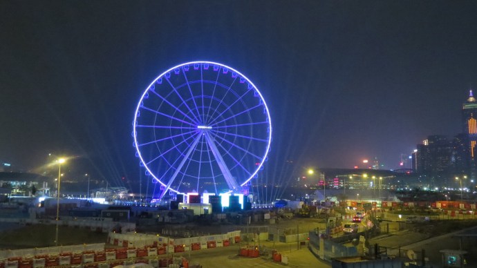 The area around the wheel is still under construction